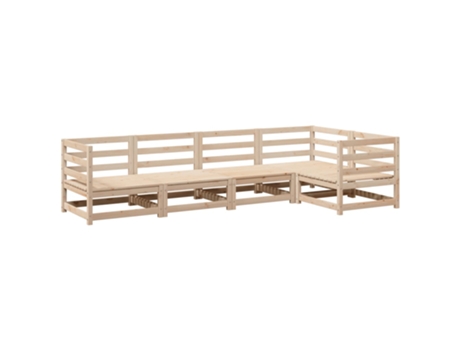 Conjunto 5 de sofás de jardín VIDAXL madera maciza de pino