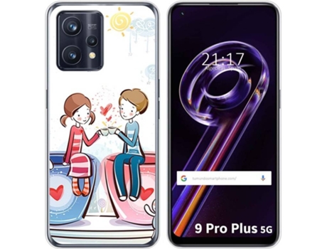 Carcasa para Realme 9 Pro Plus 5G TUMUNDOSMARTPHONE Dibujos Café Multicolor