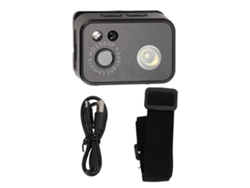 Cámara Acción Con Soporte De Cabeza Linterna Led 1080p Sensor Cmos 2.0m Soporte 128gb