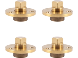 4 Tapones De Drenaje De Latón Bronce Para Barcos Yates Con Tornillos De Orificio De 1 Pulgada Para Pesca.