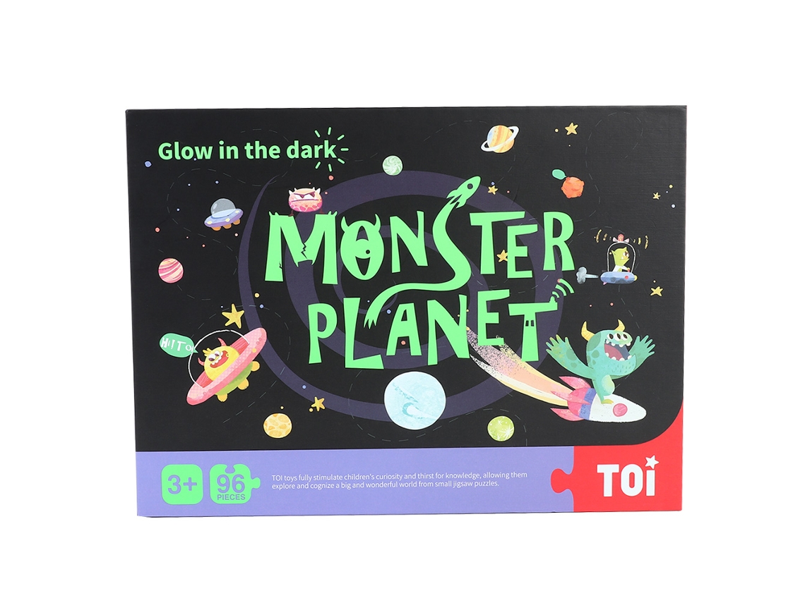 Ats-96 Piezas Rompecabezas De Luces Nocturnas Para Niños, Juguete Educatsivo Temático Planetario