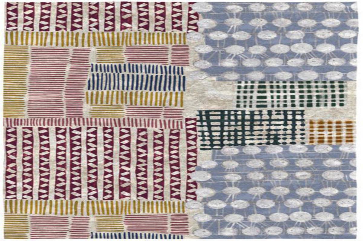 Rodier Alfombra Habitacion salon pelo corto 120x170cm mawu multicolor 120x170