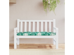 Cojín grande para banco de jardín de 120x50x7 cm, tela Oxford con estampado de hojas HARLANV1