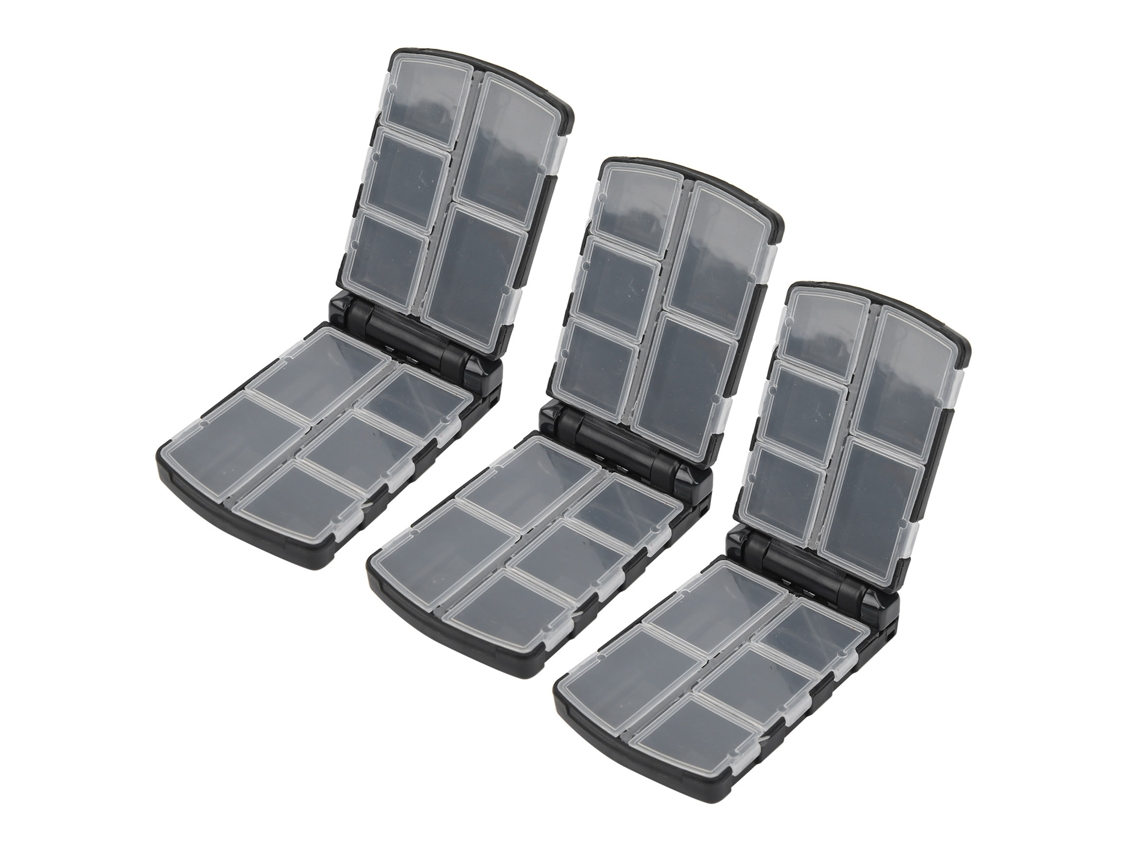 Caja Semiautomática De 3 Piezas Para Aparejos De Pesca, Organizador De Señuelos Y Cebos Con Compartimentos Personalizables.