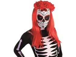 Máscara DISFRAZZES Calavera Catrina Con Rosas (Talla: Talla Universal)