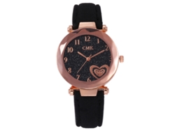 Reloj De Pulsera Analógico De Cuarzo Para Mujer, Estilo Casual, Con Correa De Pu Y Diseño De Cielo Estrellado.