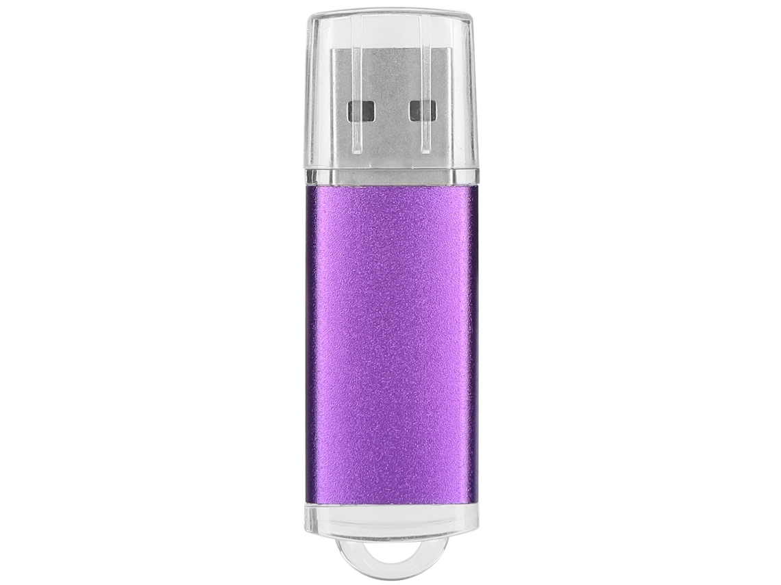 Unidad Flash Usb Con Tapa Transparente Morada, Memoria Portátil 1gb