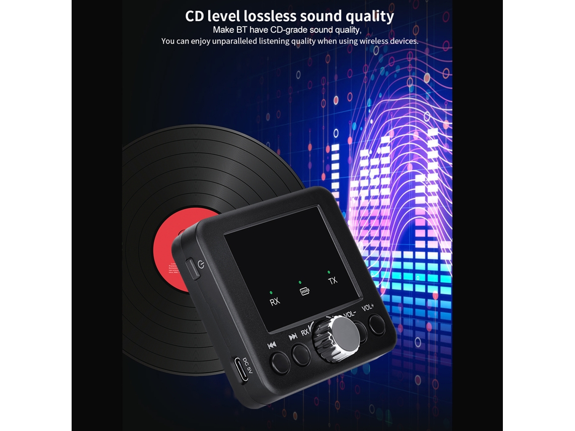 Adaptador De Audio Inalámbrico 2 En 1, Transmisor Y Receptor Bt5.2 Con Entrada Aux De 3,5 Mm Para Estéreo De Coche, Tv Y Auriculares.