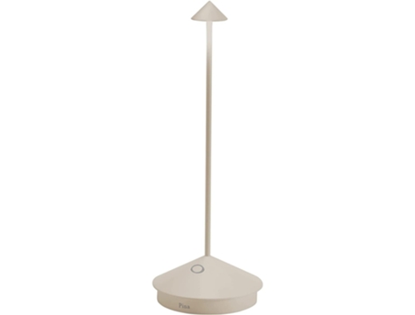Lámpara de mesa LED Pina Pro Sand recargable y regulable ZAFFERANO