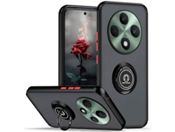 Funda Borde Anillo Giratorio para Oppo Reno 12F 4G / 12 F 5G TUMUNDOSMARTPHONE Negro