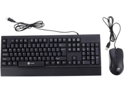 Juego de teclado y ratón USB ergonómicos para ordenador con reposamuñecas, 2 piezas para juegos y accesorios de ordenador - Gokoco