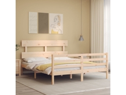 Cama De Matrimonio | Cama Para Adultos | Estructura De Cama De Matrimonio Con Cabecero Madera Maciza