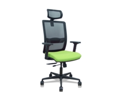 Silla De Oficina Haches Con Mecanismo Sincro/traslack Tapizada Con Tela Color Pistacho Y Malla Color Negro