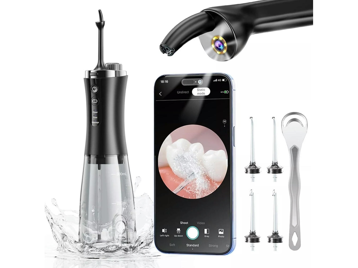 Irrigador Bucal Water Flosser C2 Con Cámara De 10 Mp Para Dientes 2 Modos CHRUI