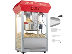 Máquina para hacer palomitas de maíz de mostrador Succebuy de 850 W y 8 oz, color rojo