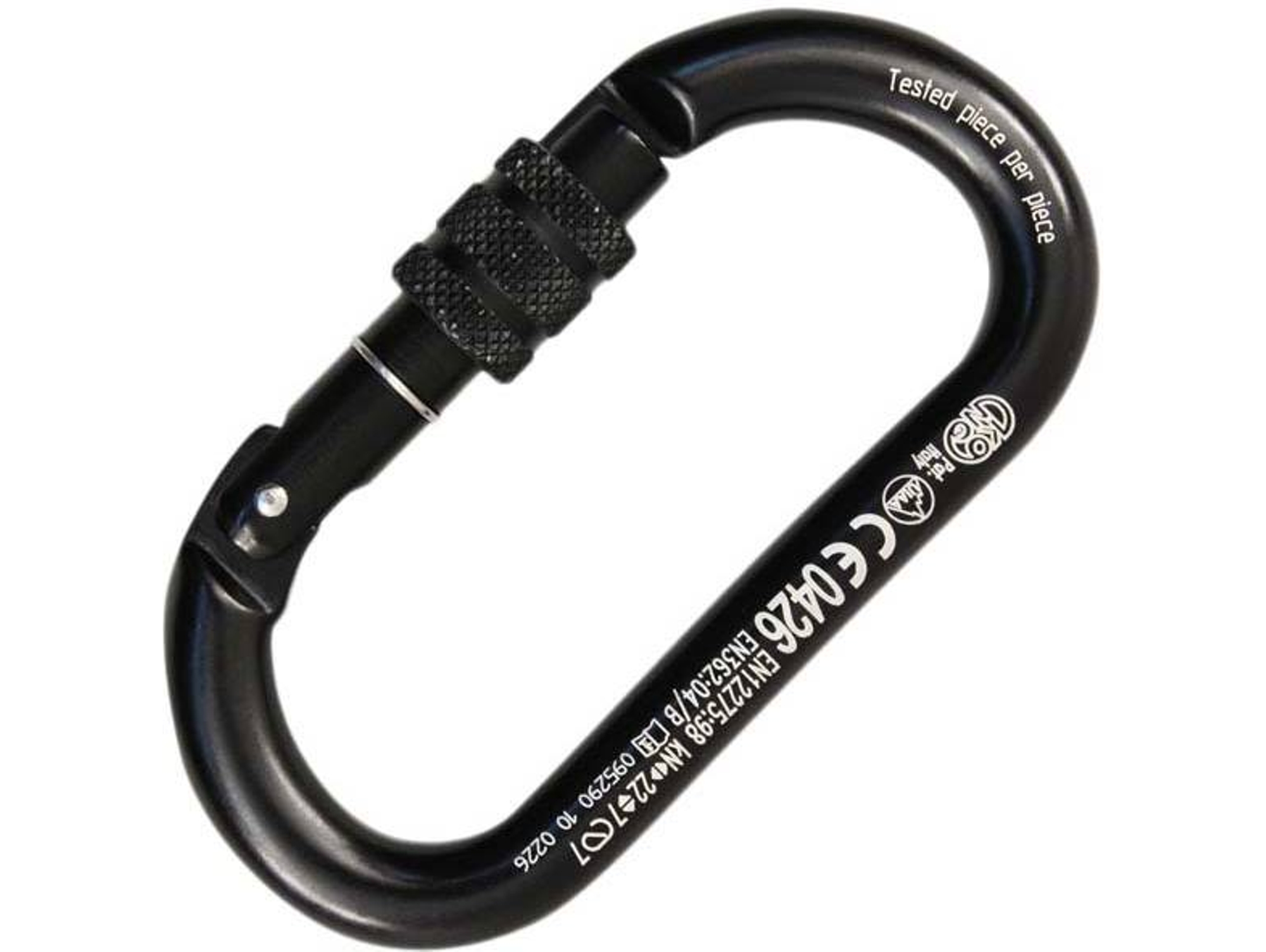 Mosquetón KONG Oval Alu Classic Screwed (Talla: Única - Negro)