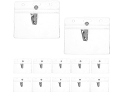 Juego De 30 Portatarjetas Horizontales Impermeables Con Doble Clip Reforzado Y Bolsa Transparente.