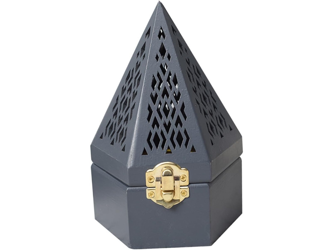 Quemador De Perfume Antiguo De Madera De Pino, Caja Piramidal Hueca Para Decoración De Aromaterapia.