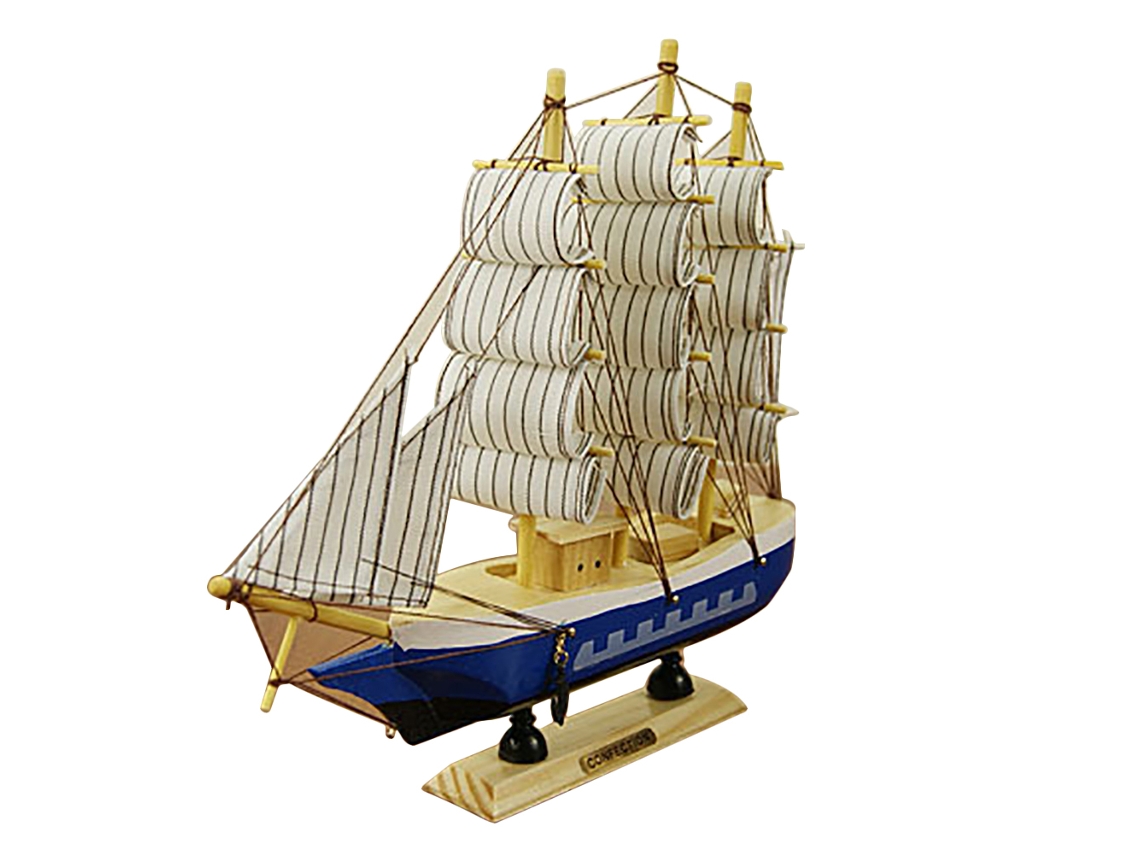 Maqueta De Velero De Madera De 24 Cm, Decoración Náutica, Regalo Para El Hogar Y La Oficina, Temática Marinera.