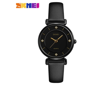Reloj de pulsera para mujer, relojes de cuarzo para mujer, relojes analógicos impermeables para estudiantes, negro, estilo cinturón LUUCOZK