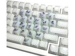 Juego De 21 Teclas Ergonómicas Con Forma De Mariposa Para Teclados Mecánicos -