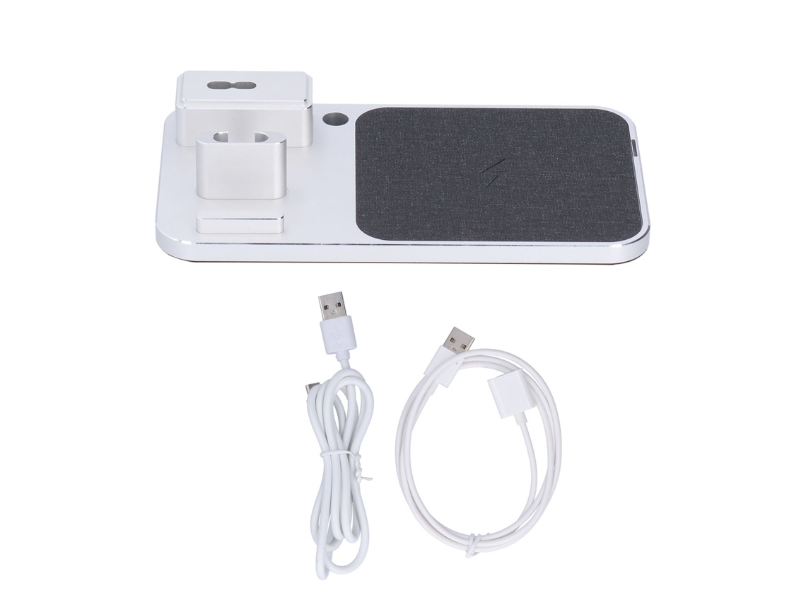 Estación Base De Carga Inalámbrica Rápida 4 En 1 Con Control Inteligente De Temperatura Para Iphone