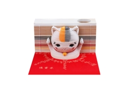Bloc de notas adhesivo con estampado 3D de gato calicó de Eifson