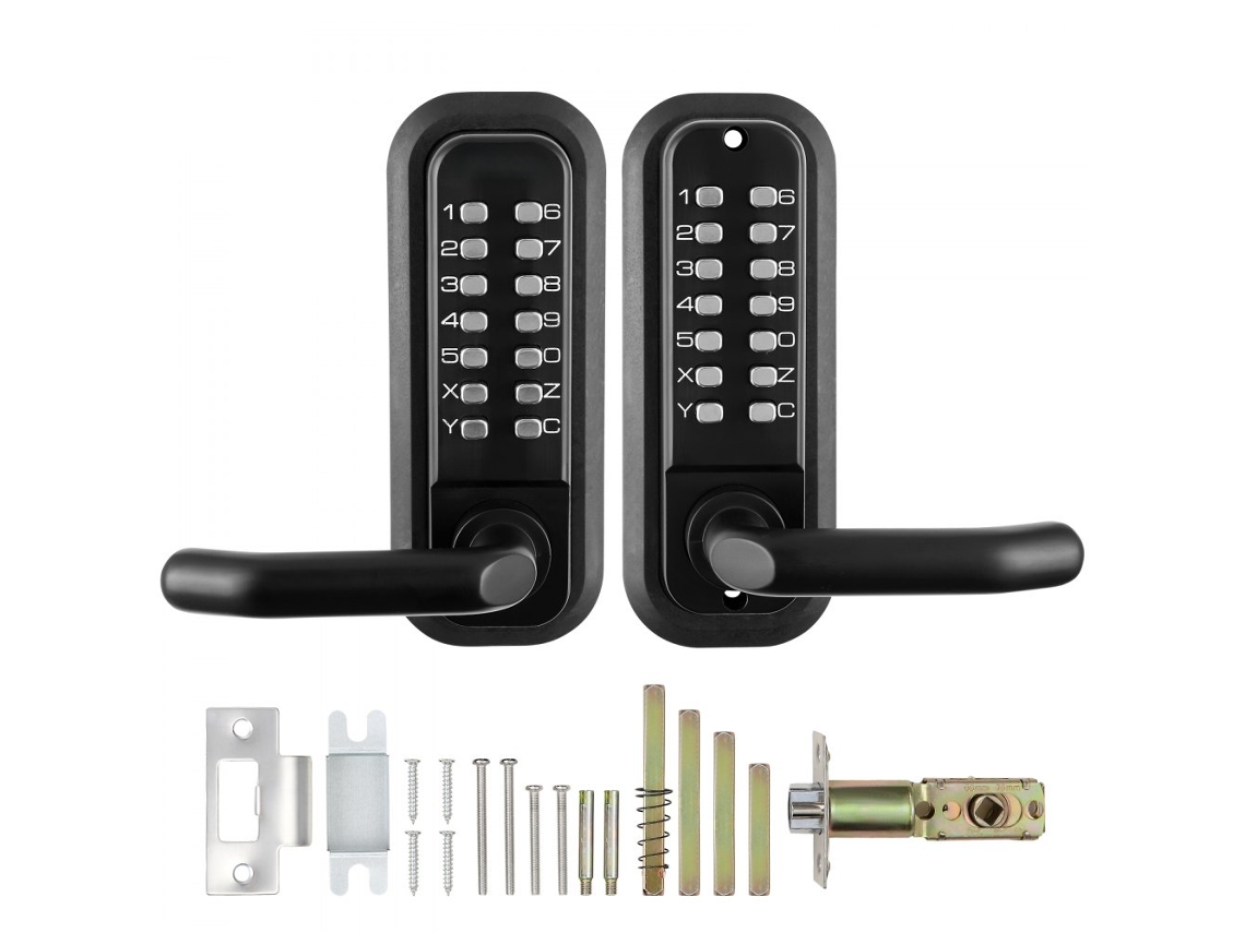 Cerradura mecánica de código de 14 dígitos para portones exteriores con teclado doble Tekmaquinas