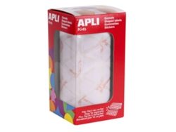 Gomets Autoadesivos APLI en Rollo - Triangular - Ø20Mm - Blanco