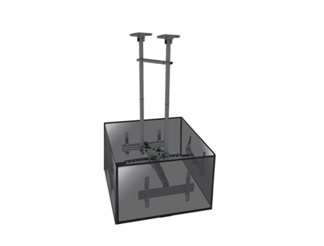 Soporte de techo para 4 pantallas de TV 50-75 Altura ajustable 86-325cm