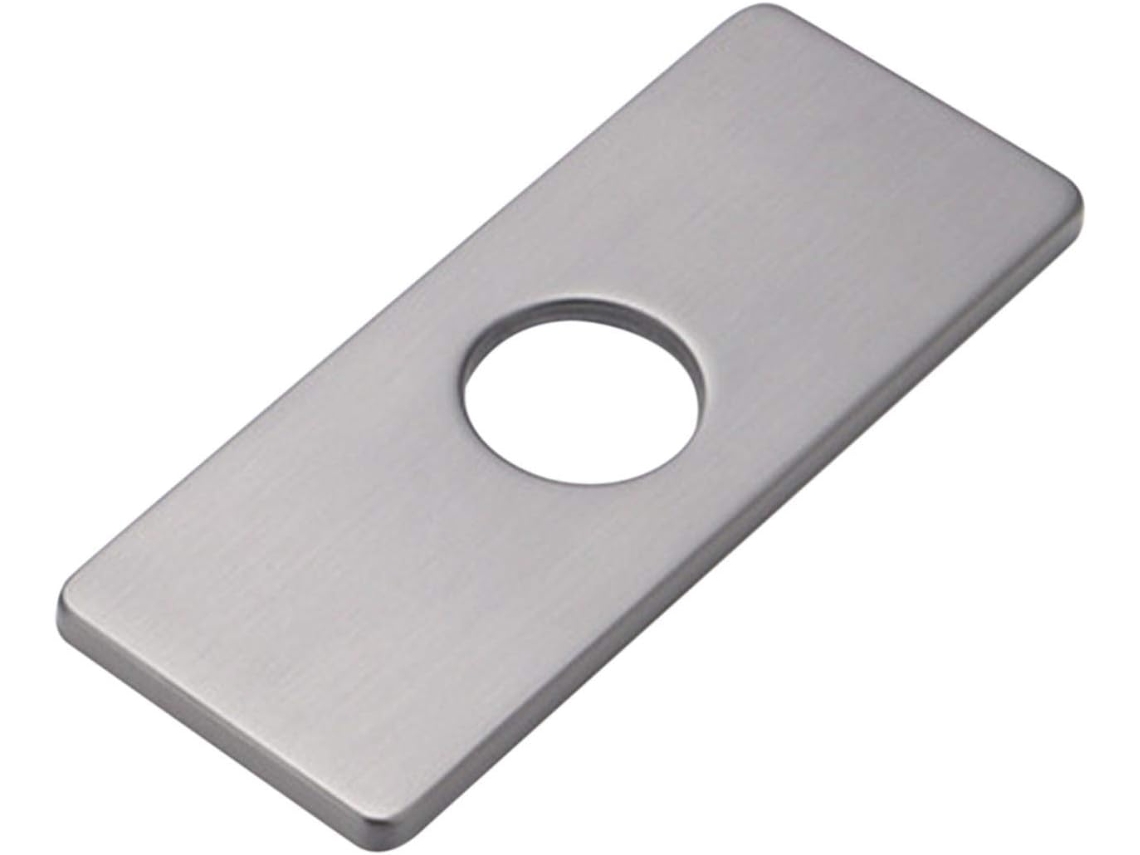 MEOIRUERY Placa de protección rectangular para lavabo de baño, fabricada en acero inoxidable, antifugas, fácil de mantener, acabado en níquel cepillado, elegant