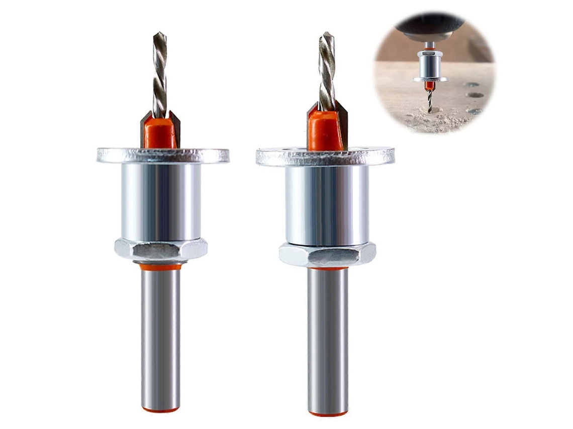 2 Brocas De Madera Hss, Conicas De Acero 8mm, Brocas De Escuadra Ajustables Para Madera, Plástico Y Pvc