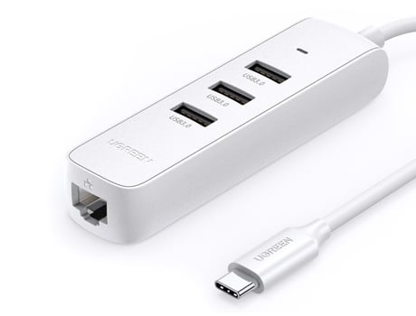 Adaptador UGREEN 50620 4In1 Tipo-C @ 3Usb3.0 100Mbps para Huawei Mate40/P50 S20