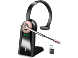 Auriculares Inalámbricos Bluetooth Con Micrófono Con Cancelación De Ruido Y Llave Usb Para Uso En La Oficina O El Hogar.