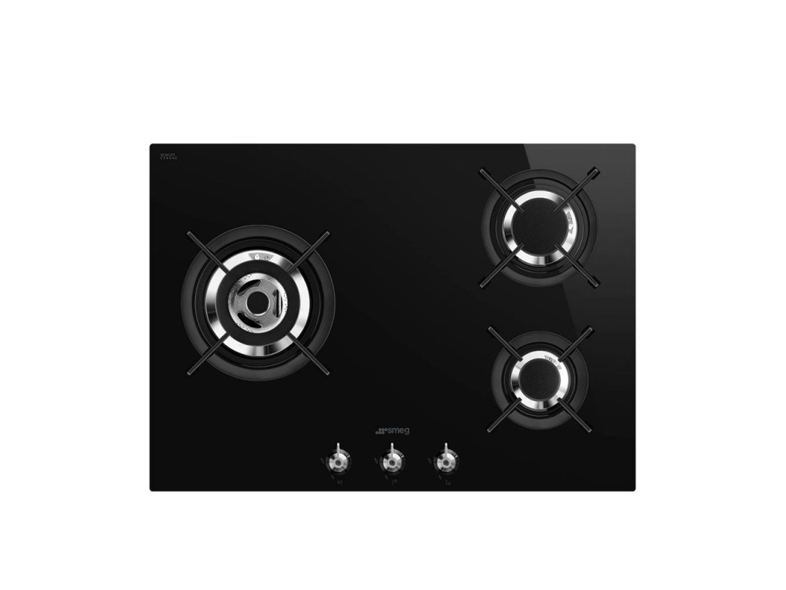 Placa de Gas SMEG Pv373Lcn 72 cm Negro 3F
