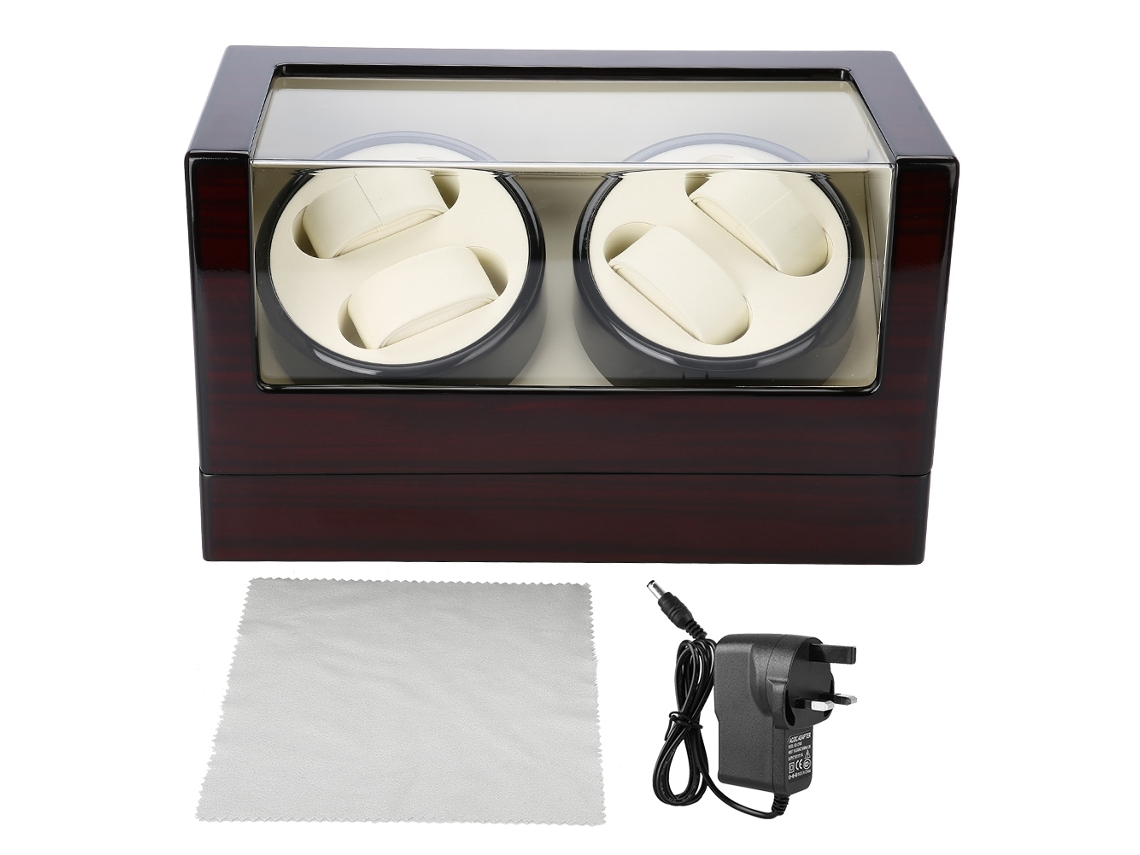 Caja de carga mecánica para relojes automáticos con 4 compartimentos.