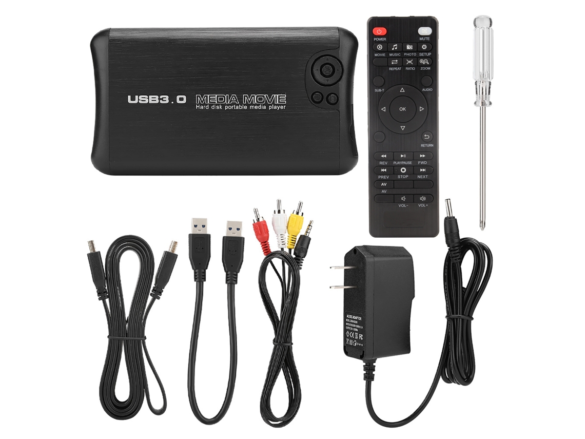 Reproductor multimedia HD con HDMI/AV y 80 GB de memoria
