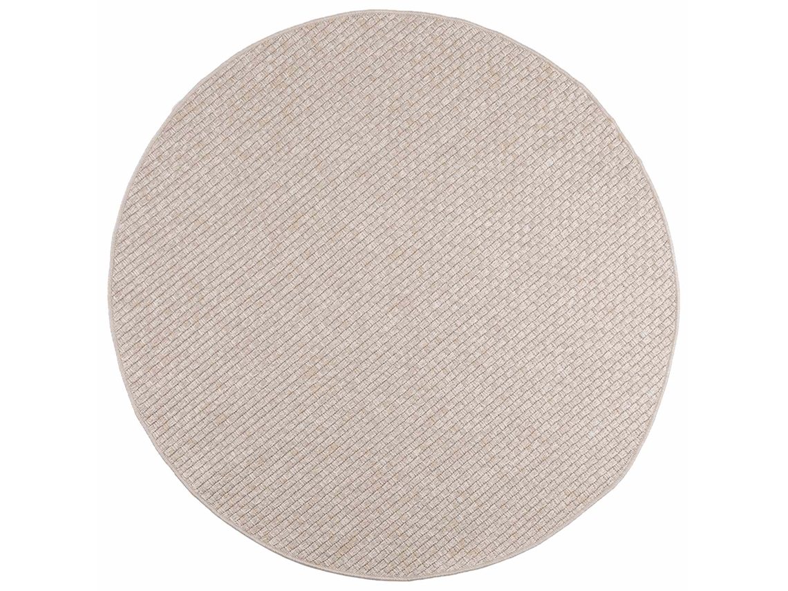 Vidaxl Alfombras De Área Redondo Faro Crema Ø 120 Cm Poliéster
