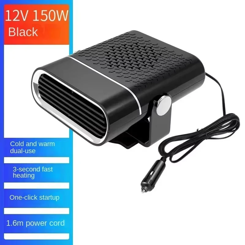 Calentador De Coche (12 V, Negro) Con Función Automática De Desempañado Y Descongelación Del Parabrisas