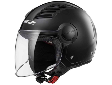Casco Jet LS2 OF562 Airflow Gloss Black Long (Talla: XS)