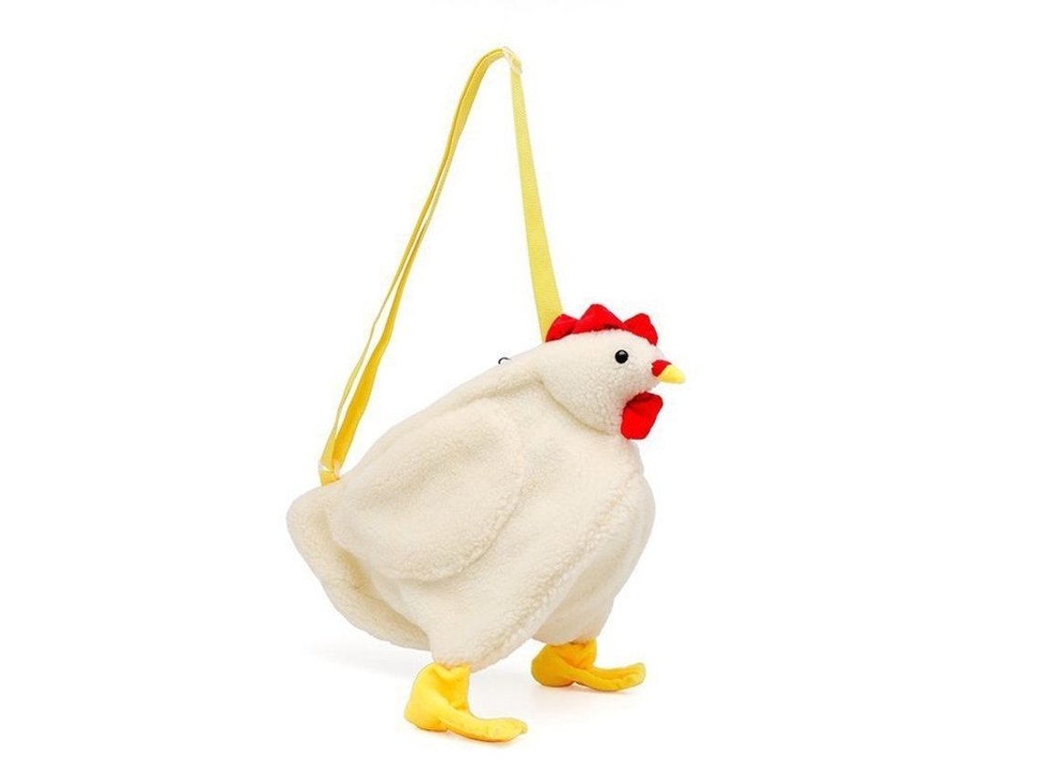 2026-bolsa Transversal Con Cremallera Forma De Gallina Para Mujer Tela Suave Peluda Bolso De Hombro Bonito