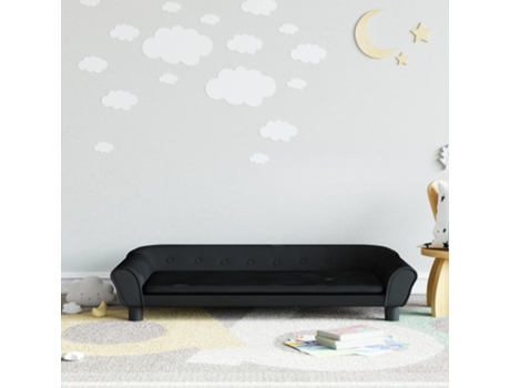 MAISON EXCLUSIVE Sofá para niños de terciopelo negro 100x50x26 cm