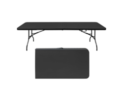Mesa Plegable,portátil,244cm,soporte 135kg,multiusos,camping Picnic,negro