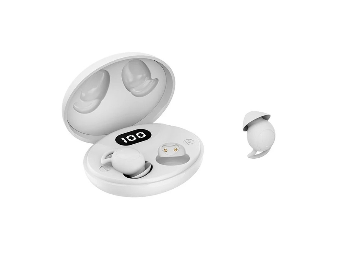 Auriculares Invisíveis Pequenos Tampões Ouvido Sem Fio Yizhood Bluetooth Blanco