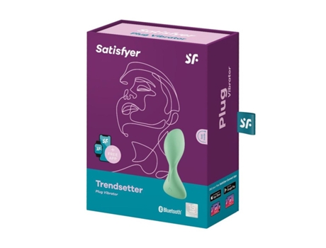 Estimulador SATISFYER Trendsetter Plug Vibrador Con App (Verde - 1 Unidad)