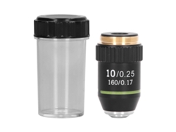 Lente Objetivo Acromática Para Microscopio 10x Con Interfaz Rms De 20,2 Mm