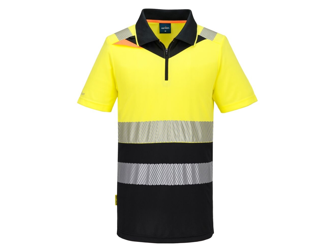 Polo De Trabajo Alta Visibilidad Con Cremallera | Portwest Amarillo/negro / M
