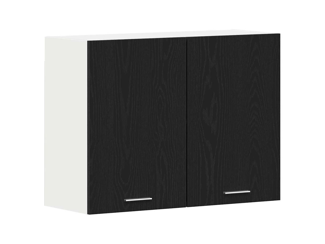 Maison Exclusive - Mueble Colgante Con Estante Lyon Roble Negro 80 X 31 X 60 Cm