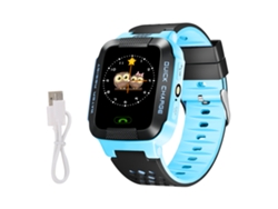 Reloj Teléfono (posicionamiento Y Llamada Bidireccional) Niño Pantalla Táctil Inteligente Multilingüe Tarjeta Sim Sos Azul Inglés