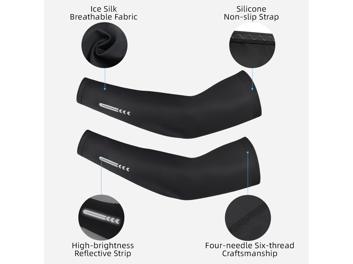1 Par Brazo Cool Uv Protección Manga Deporte Upf 50 Ciclo Pesca Exterior